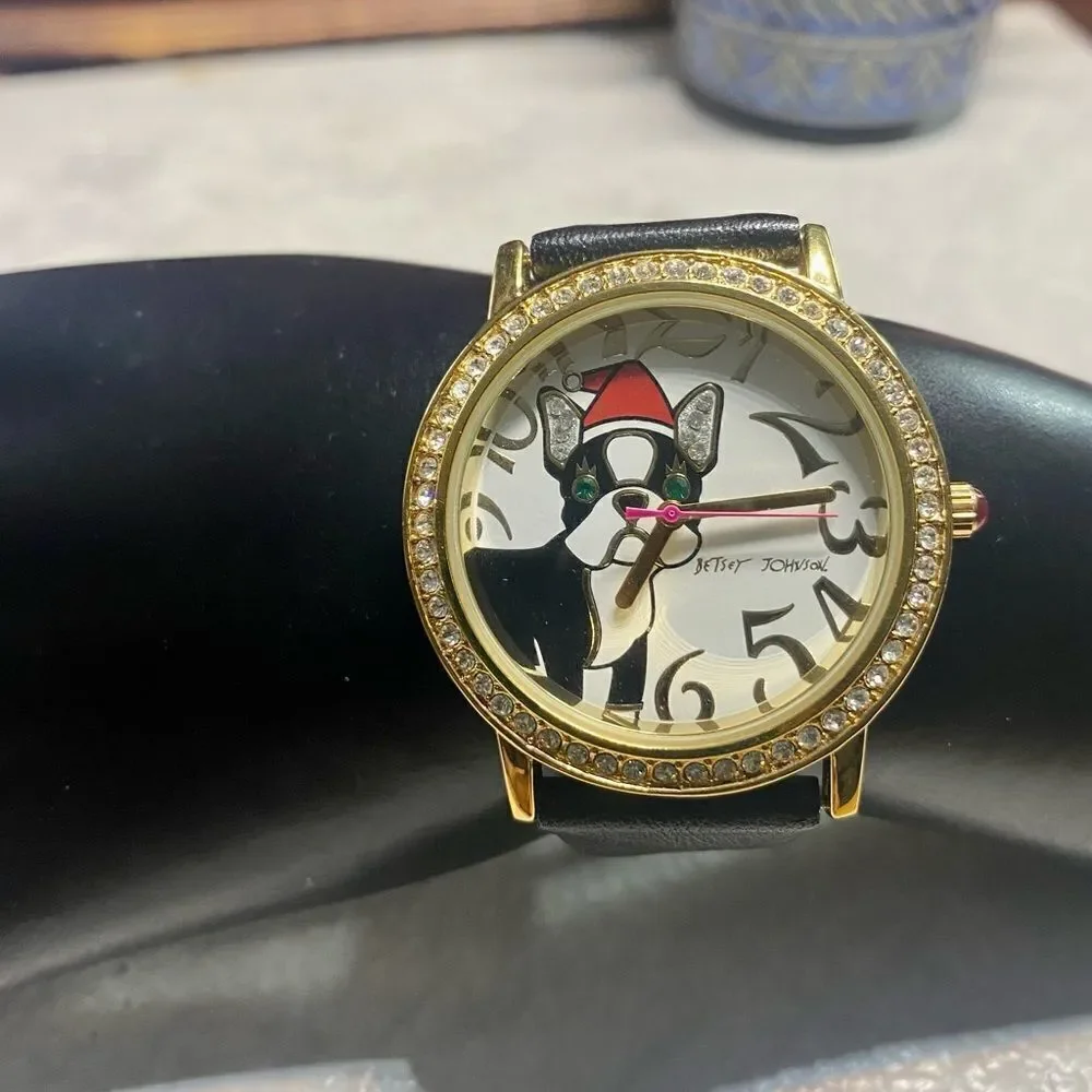 Betsey Johnson Boston Terrier Watch